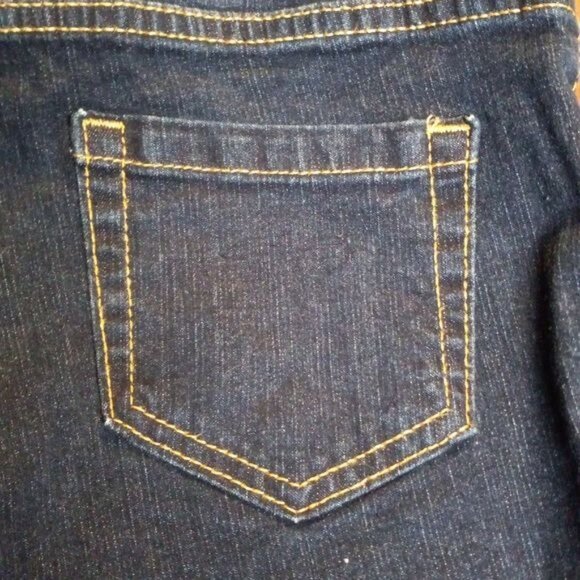 Cat & Jack Girls Straight Super Stretch Jeans Size 14 Slim Dark Denim Adjustable - Picture 4 of 11